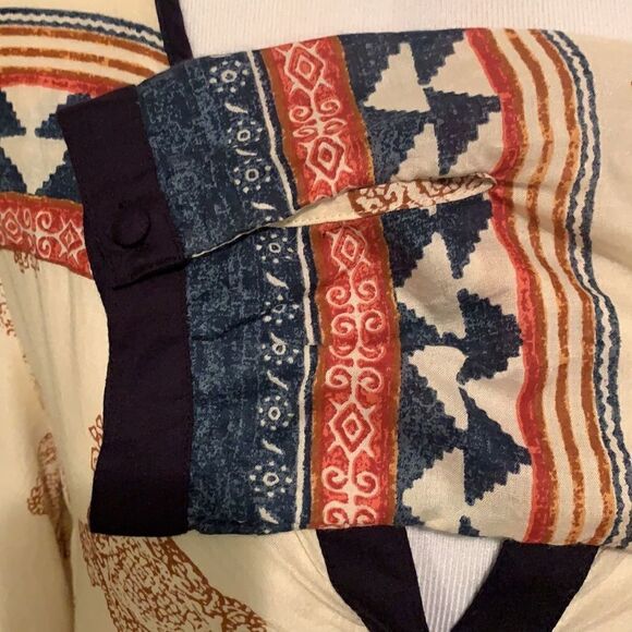 Lucky brand mixed pattern long tunic blouse - Picture 3 of 5